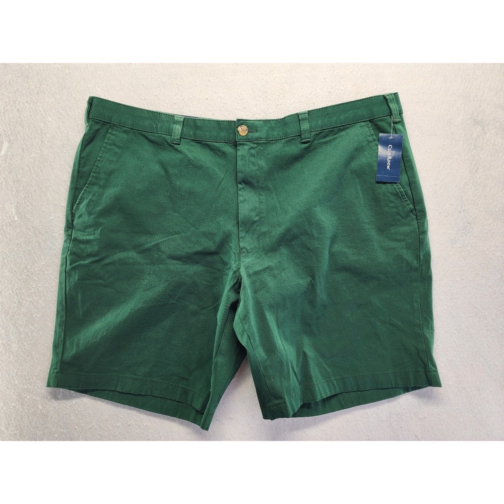 Club Room Mens Performance Stretch Chino Shorts Green Size 42W New With Tags